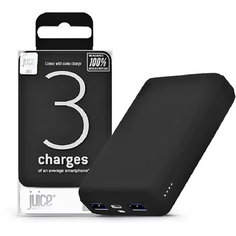 Juice ECO 3 Charge 10000mAh Powerbank Black Juice ECO 3 Charge 10000mAh Powerbank Black