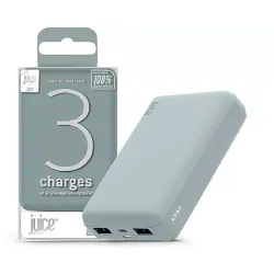 Juice ECO 3 Charge 2x USB-A - USB-C - Micro USB Power Bank 10000mAh sötét zöld (JU194761)