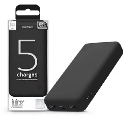 Juice ECO 5 2x USB-A - USB-C - Micro USB Power Bank 15000mAh fekete (JU194792)
