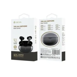 DEVIA TWS BLUETOOTH SZTEREÓ FÜLHALLGATÓ V5.2 + TÖLTŐTOK - SZÜRKE