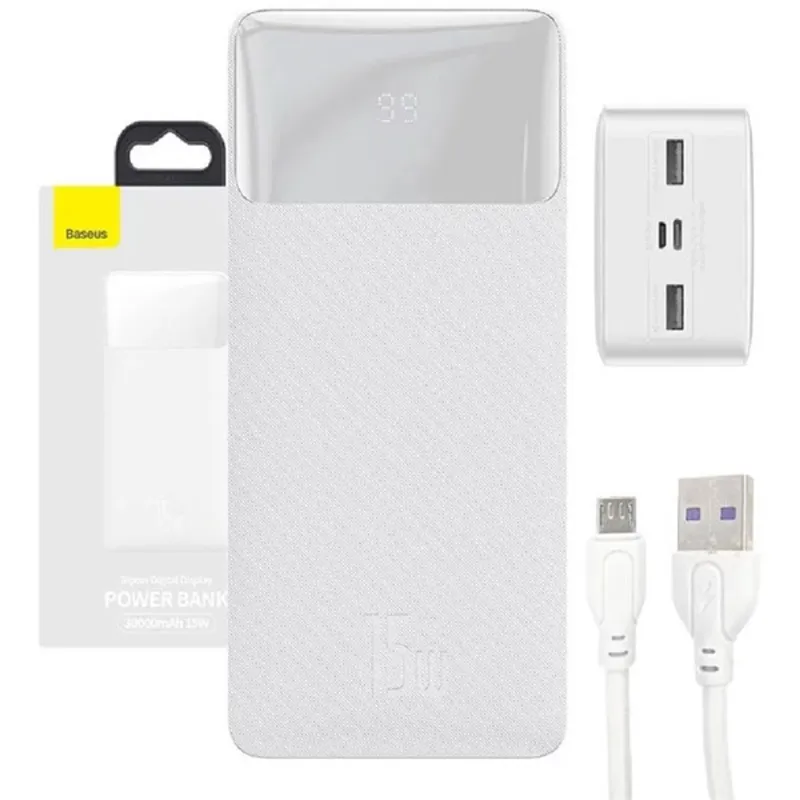 Baseus Bipow 30000mAh fehér powerbank Baseus Bipow 30000mAh fehér powerbank