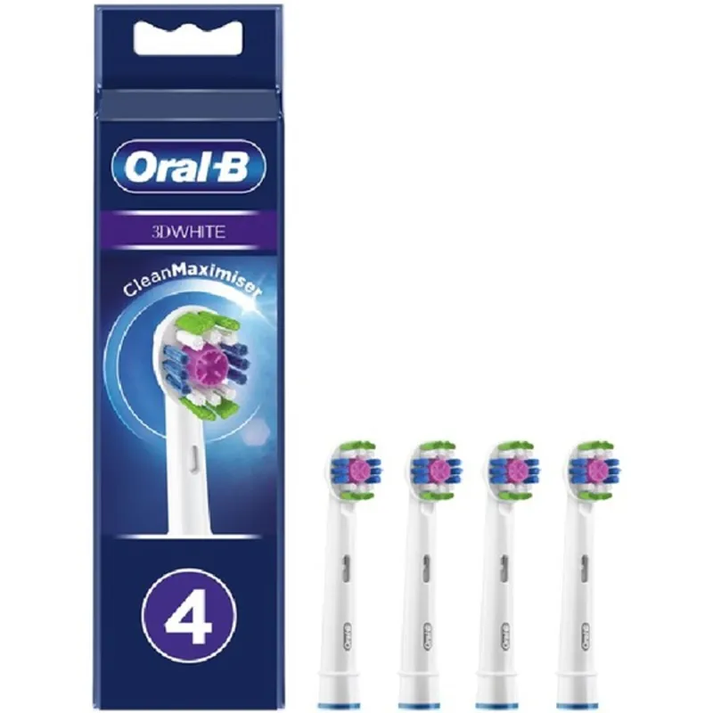 Oral-B EB18-4 3D White 4 db-os elektromos fogkefe pótfej szett Oral-B EB18-4 3D White 4 db-os elektromos fogkefe pótfej szett