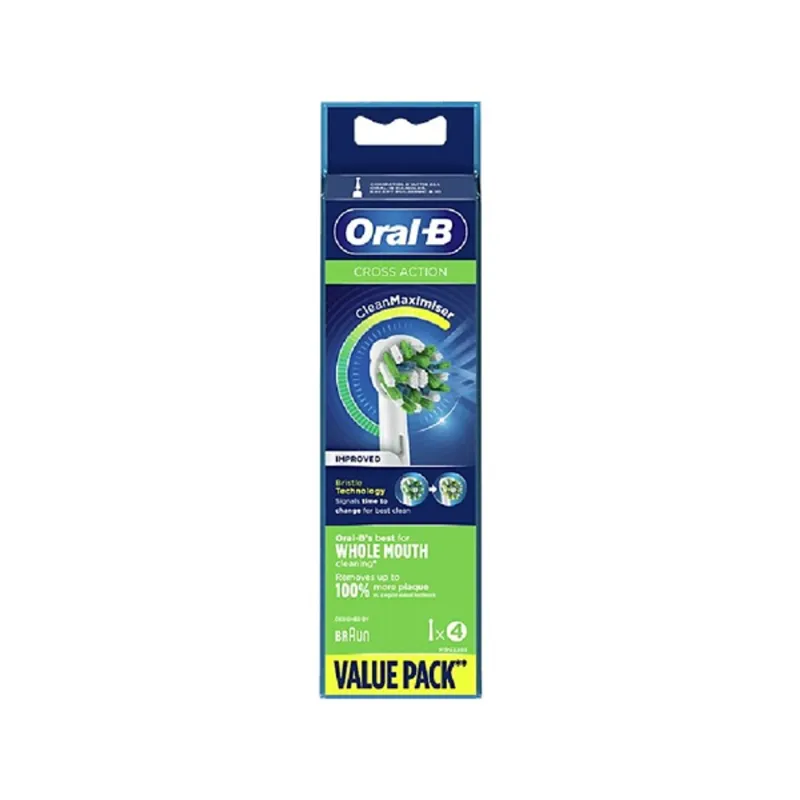Oral-B EB50-4 Cross Action 4 db-os elektromos fogkefe pótfej szett Oral-B EB50-4 Cross Action 4 db-os elektromos fogkefe pótfej szett