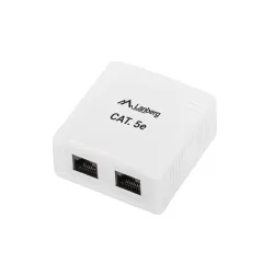 Lanberg falon kívüli aljzat CAT.5e UTP árnyékolatlan RJ45 modulhoz (OU5-0002-W)