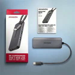 AXAGON HMC-5H8K USB-C 5Gbps 5in1 8K hub