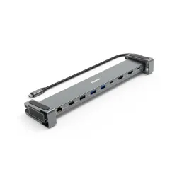 HAMA 00200145, UUSB 3.1 TYPE-C, 9IN1 DOKKOLÓ ADAPTER (USB3.1,2XHDMI,LAN,USB-C,PD) - szürke