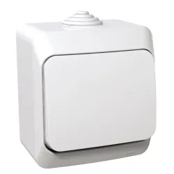 Schneider CEDAR PLUS Egypólusú kapcsoló IP44 fehér (101) (WDE000510)