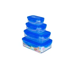 TOO KT-074 4db-os szett 250+500+900+1500ml-es téglalap alakú ételtároló doboz szett