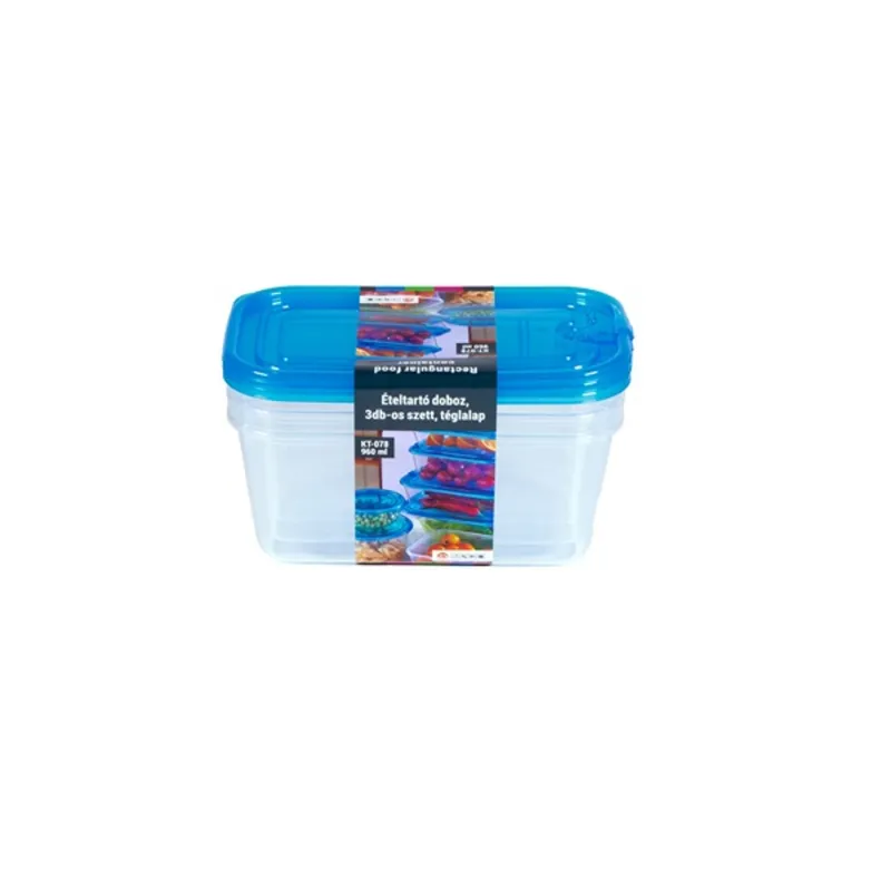 TOO KT-078 3db-os 960ml-es téglalap alakú ételtároló doboz szett TOO KT-078 3db-os 960ml-es téglalap alakú ételtároló doboz szett