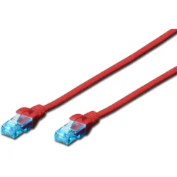 Digitus DK-1511-010/R UTP patch kábel CAT5e 1m piros