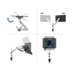 Digitus DA-90351 Universal Single Monitor Mount With Gas Spring And Table Fixture Silver
