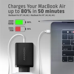 AXAGON ACU-DPQ100 PD3.0 & QC4 Three Outputs wall charger 100W Black