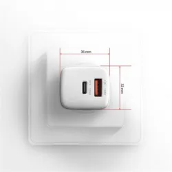 AXAGON ACU-PQ20W QC3.0/AFC/FCP + PD type-C 20W fehér töltő