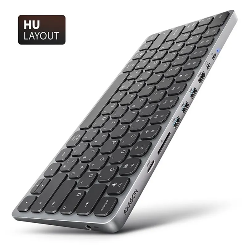 AXAGON HMC-KB-HU Magyar billentyűzet és 9 az 1-ben hub AXAGON HMC-KB-HU Magyar billentyűzet és 9 az 1-ben hub