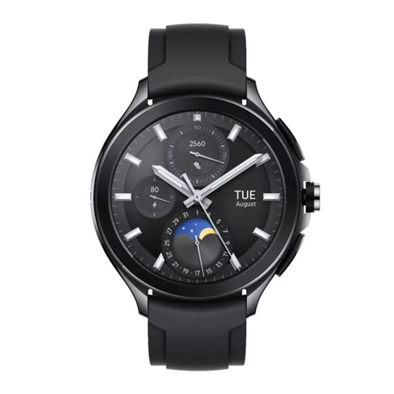 Xiaomi Watch 2 Pro fluorgumi szíjas fekete okosóra Xiaomi Watch 2 Pro fluorgumi szíjas fekete okosóra