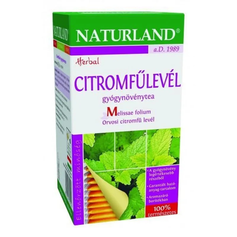 Naturland 25x1g citromfűlevél tea Naturland 25x1g citromfűlevél tea