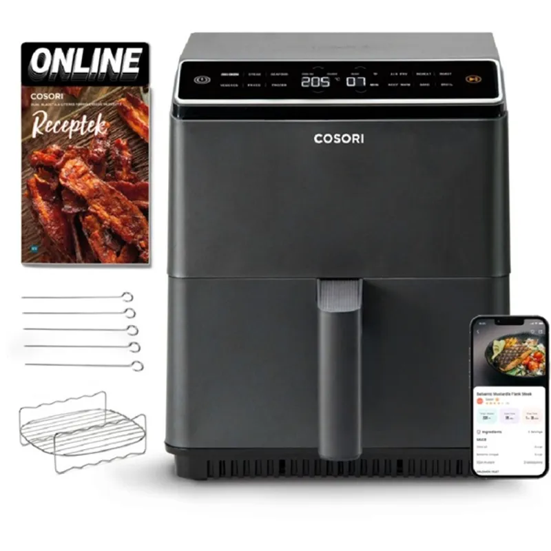 Cosori CAF-P681S-KEUR Dual Blaze sötétszürke 6,4 L forrólevegős sütő Cosori CAF-P681S-KEUR Dual Blaze sötétszürke 6,4 L forrólevegős sütő