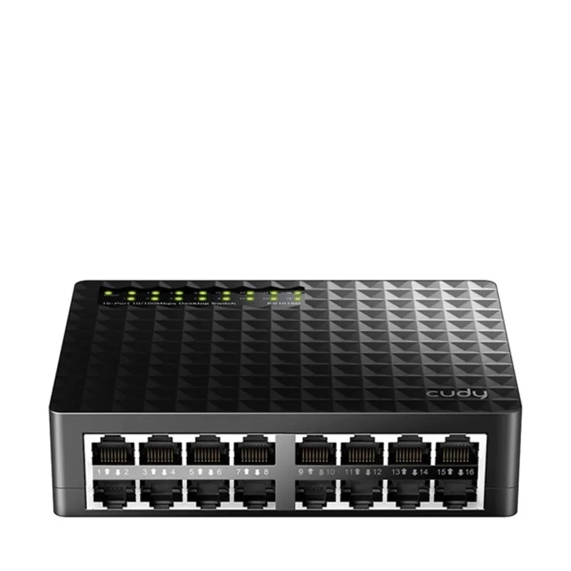 CUDY FS1016D 10/100 Mbps fekete 16 portos asztali switch CUDY FS1016D 10/100 Mbps fekete 16 portos asztali switch