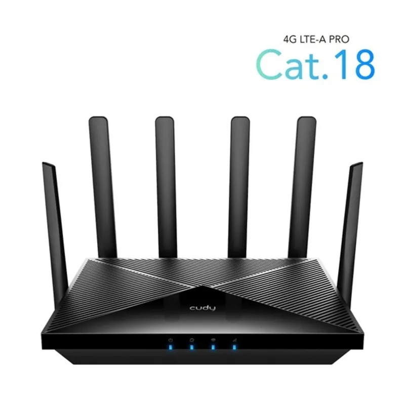 CUDY LT18 kétsávos AX1800 WIFI 6 MESH dual nanoSIM 4G (LTE CAT18) fekete router CUDY LT18 kétsávos AX1800 WIFI 6 MESH dual nanoSIM 4G (LTE CAT18) fekete router