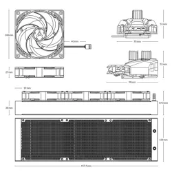 CPU Hűtő Arctic Liquid Freezer II 420 fekete