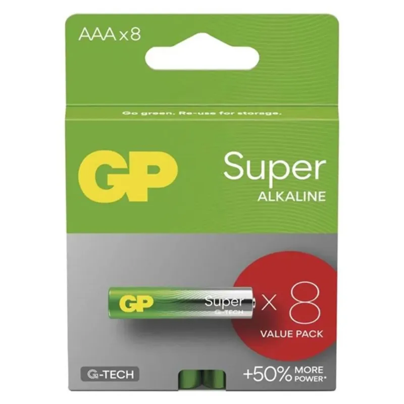 GP Super alkáli elem AAA 8db GP Super alkáli elem AAA 8db