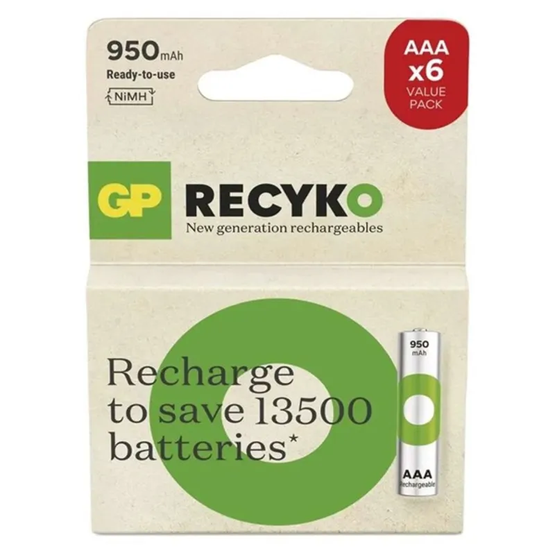 GP ReCyko NiMH Akkumulátor HR03 (AAA) 950mAh 6db GP ReCyko NiMH Akkumulátor HR03 (AAA) 950mAh 6db