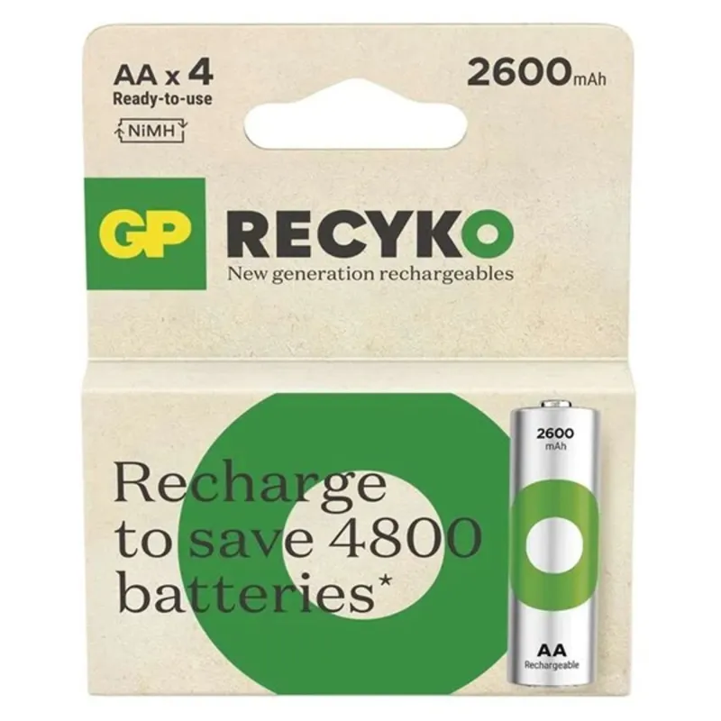 GP ReCyko NiMH Akkumulátor HR6 (AA) 2600mAh 4db GP ReCyko NiMH Akkumulátor HR6 (AA) 2600mAh 4db