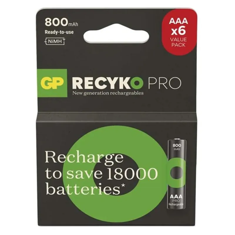 GP ReCyko Pro NiMH Akkumulátor HR03 (AAA) 6db GP ReCyko Pro NiMH Akkumulátor HR03 (AAA) 6db