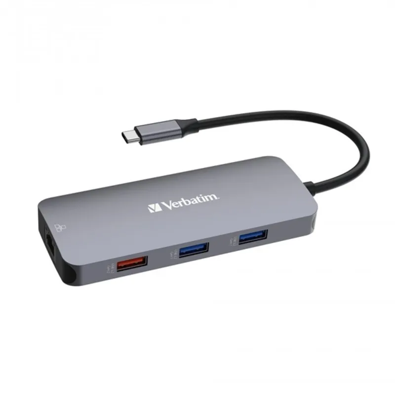 Verbatim 32152 USB-C Pro Multiport CMH-09 9in1 ezüst HUB Verbatim 32152 USB-C Pro Multiport CMH-09 9in1 ezüst HUB