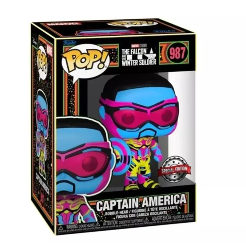 Funko POP! (987) Marvel: The Falcon and The Winter Soldier - Captain America (Blacklight) figura Funko POP! (987) Marvel: The Falcon and The Winter Soldier - Captain America (Blacklight) figura