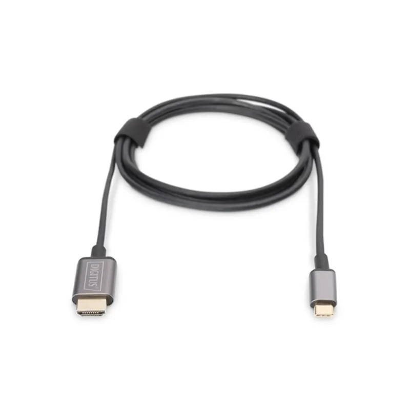 Digitus USB-C to HDMI male/male cable 1,8m Black Digitus USB-C to HDMI male/male cable 1,8m Black