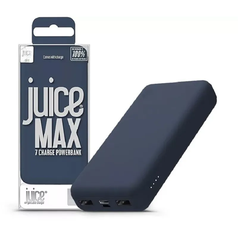 Juice JUI-PBANK-MAX-20000MA-ECO-BLU MAX 20000mAh 20W kék powerbank Juice JUI-PBANK-MAX-20000MA-ECO-BLU MAX 20000mAh 20W kék powerbank