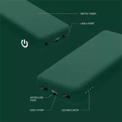 Juice JUI-PBANK-5-ECO-GRN ECO 5 15000mAh 15W zöld powerbank