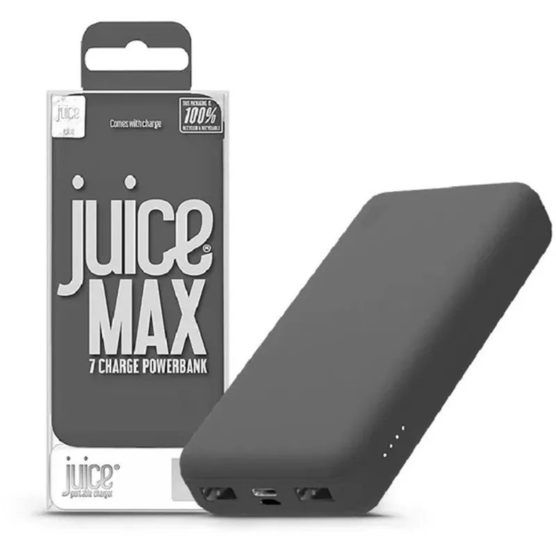 Juice JUI-PBANK-MAX-20000MA-ECO-GRY MAX 20000mAh 20W szürke powerbank Juice JUI-PBANK-MAX-20000MA-ECO-GRY MAX 20000mAh 20W szürke powerbank