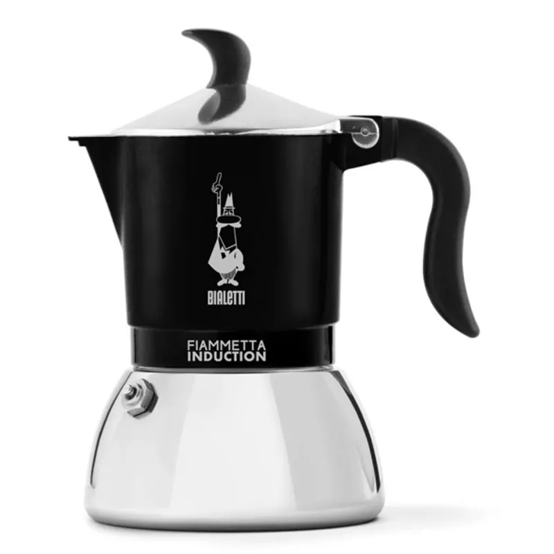 Bialetti Fiammetta fekete 4 személyes indukciós kotyogós kávéfőző Bialetti Fiammetta fekete 4 személyes indukciós kotyogós kávéfőző