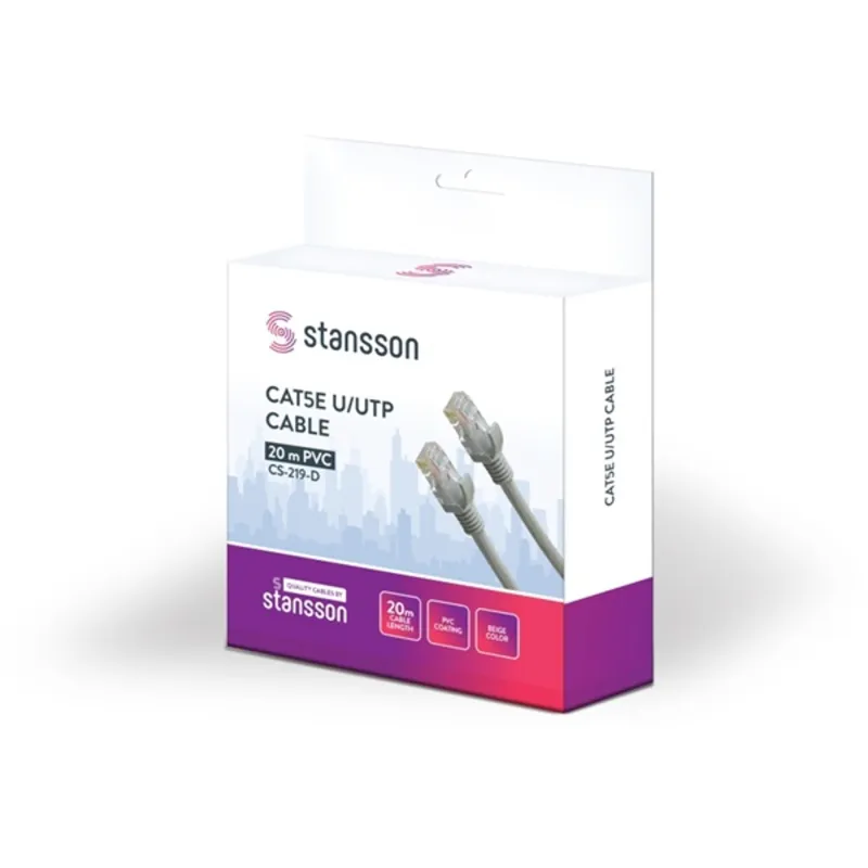 Stansson 20m Cat5e U/UTP kábel Stansson 20m Cat5e U/UTP kábel