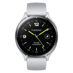 Xiaomi Watch 2 Sliver Case With Gray TPU Strap