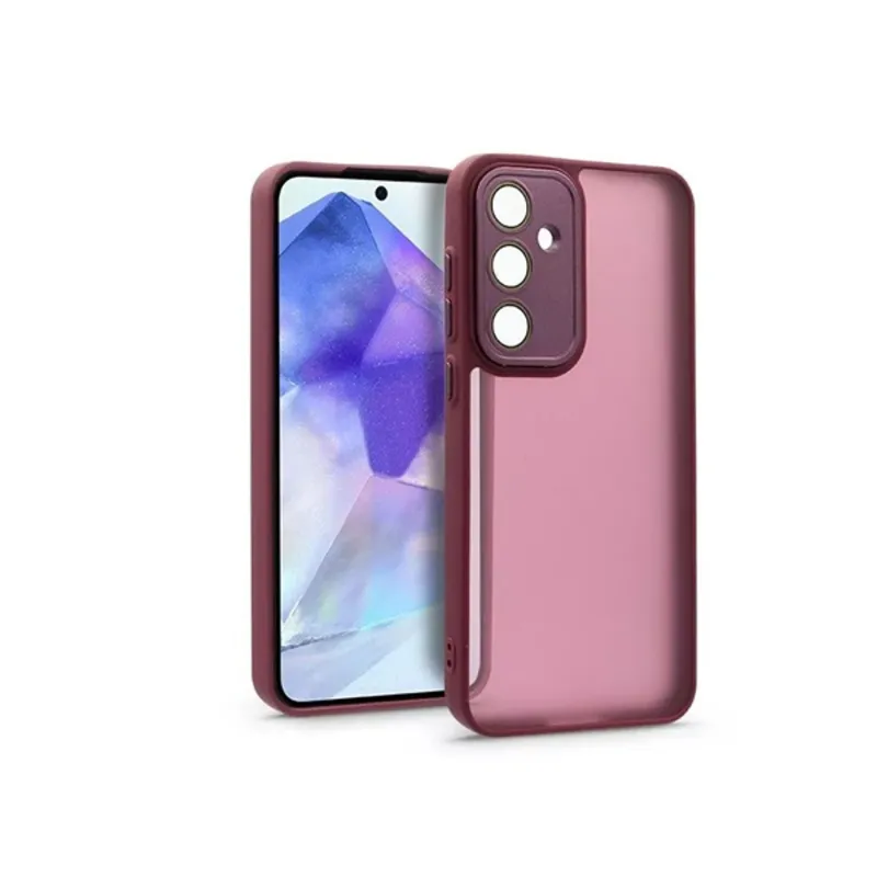 Haffner HF268120 Samsung Galaxy A55 Variete bíbor hátlap kameravédő peremmel, lencsevédő üveggel Haffner HF268120 Samsung Galaxy A55 Variete bíbor hátlap kameravédő peremmel, lencsevédő üveggel