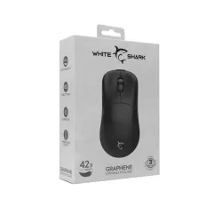 WHITE SHARK GRAPHENE-B, GM-5014B gamer egér,6D, fekete, 6200 dpi, RGB
