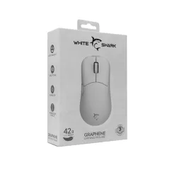 White Shark GRAPHENE WS GM-5014W 6200dpi fehér gamer egér