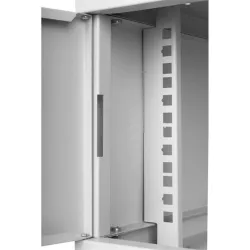 Stalflex RC19-4U-450GG 19" 4U 450 mm mély lapraszerelt szürke üveg ajtós fali rack szekrény
