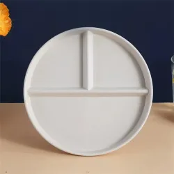 TOO KT-123 4db-os vegyes színekben búzaszalma műanyag elosztott tányér szett, 22.5×2.5cm