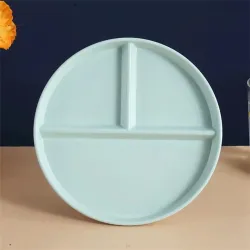 TOO KT-123 4db-os vegyes színekben búzaszalma műanyag elosztott tányér szett, 22.5×2.5cm