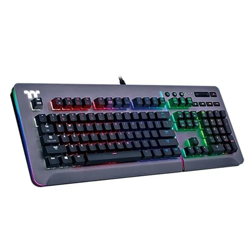 Thermaltake TT eSports Level 20 RGB Titanium Blue Switch Gaming Keyboard Titanium US Thermaltake TT eSports Level 20 RGB Titanium Blue Switch Gaming Keyboard Titanium US