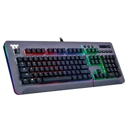 Thermaltake TT eSports Level 20 RGB Titanium Blue Switch Gaming Keyboard Titanium US