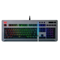 Thermaltake TT eSports Level 20 RGB Titanium Blue Switch Gaming Keyboard Titanium US