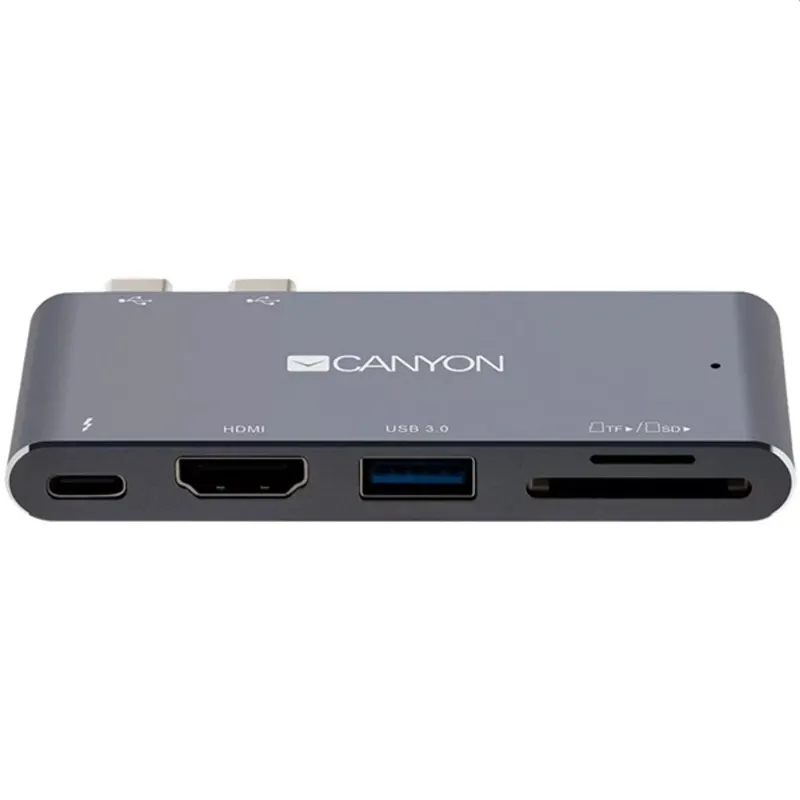 CANYON HUB 5-in-1, Thunderbolt 3, USB3.0, HDMI, SD/TF, szürke - CNS-TDS05DG CANYON HUB 5-in-1, Thunderbolt 3, USB3.0, HDMI, SD/TF, szürke - CNS-TDS05DG
