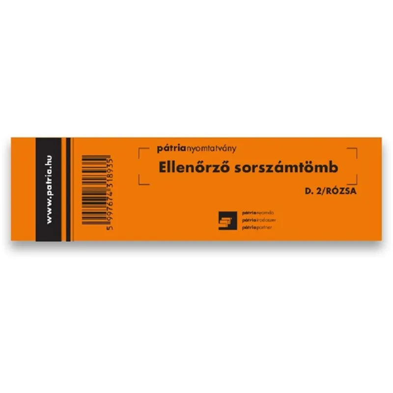Ellenőrző sorszámtömb 100 lapos 146x40 mm rózsa Ellenőrző sorszámtömb 100 lapos 146x40 mm rózsa