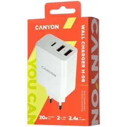 Canyon CNE-CHA08W USB hálózati töltő fehér
