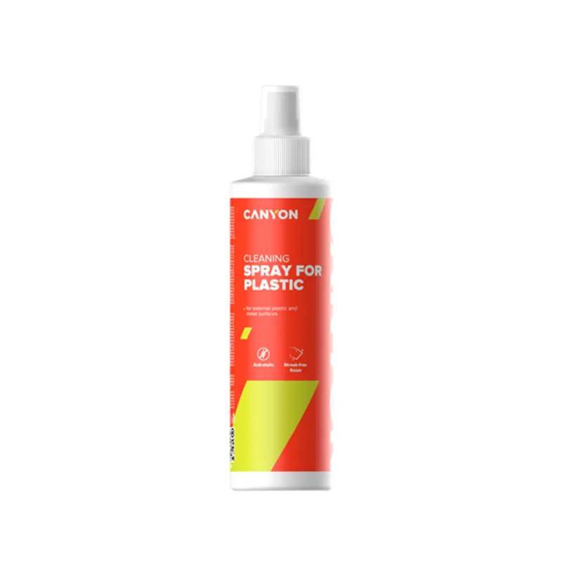 Canyon Plastic Cleaning Spray for external plastic and metal surfaces of computers, telephones, fax machines and other o Canyon Plastic Cleaning Spray for external plastic and metal surfaces of computers, telephones, fax machines and other o